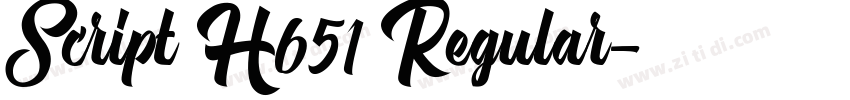 Script H651 Regular字体转换 Script H651 Regular字体转换